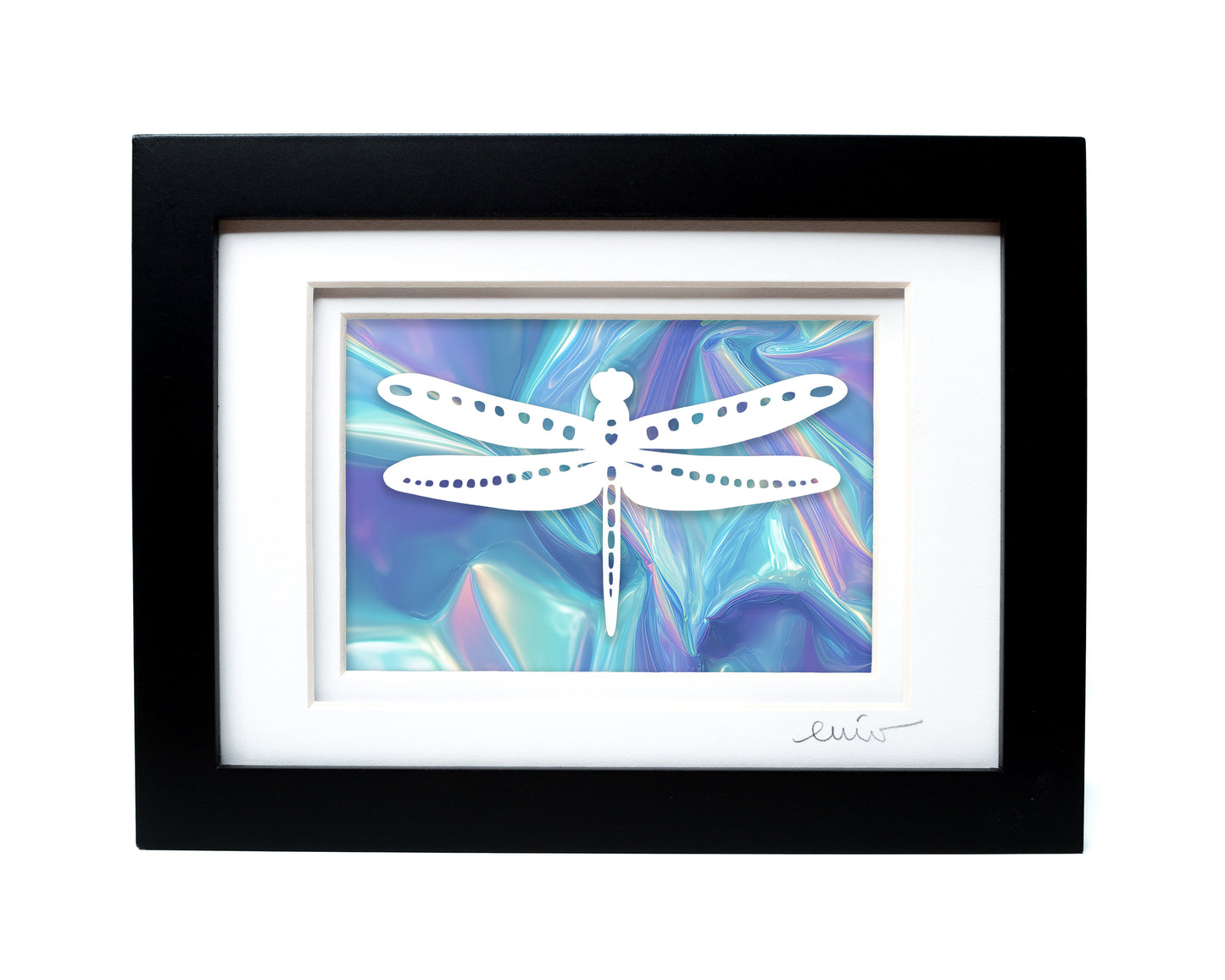 Dragonfly — Framed Papercut Shadowbox · Original Signed Art