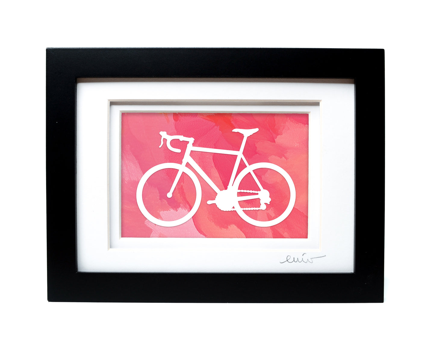 Road Bike — Framed Papercut Shadowbox · Original Signed Art