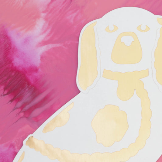 Staffordshire Dogs - Pink Marble