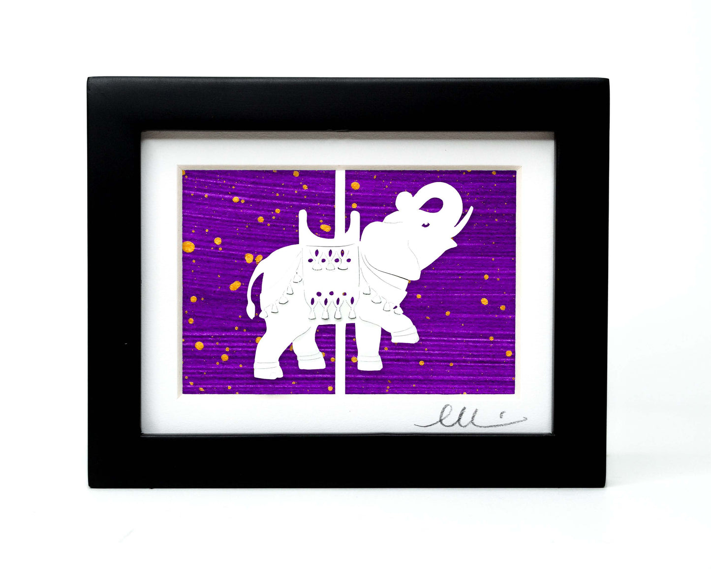 Carousel Elephant Papercut