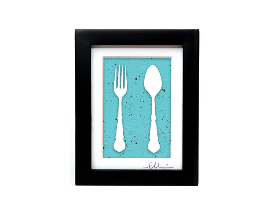 Fork and Spoon Paper Cut
