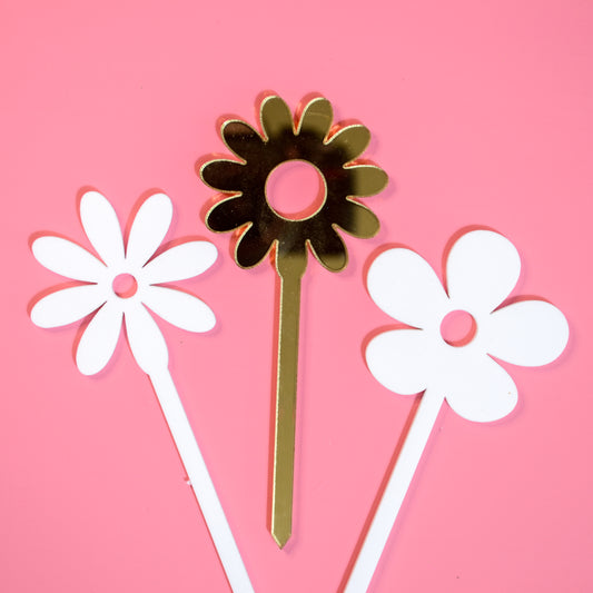 Daisy Cupcake Toppers Set of 6