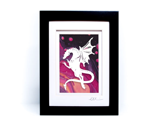Dragon — Framed Papercut Shadowbox · Original Signed Art