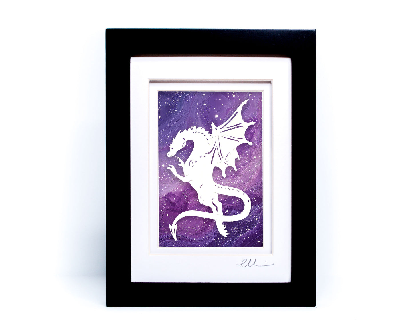 Dragon — Framed Papercut Shadowbox · Original Signed Art