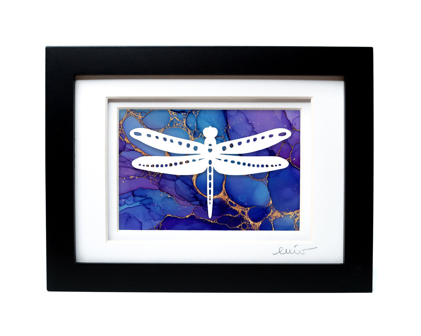 Dragonfly — Framed Papercut Shadowbox · Original Signed Art