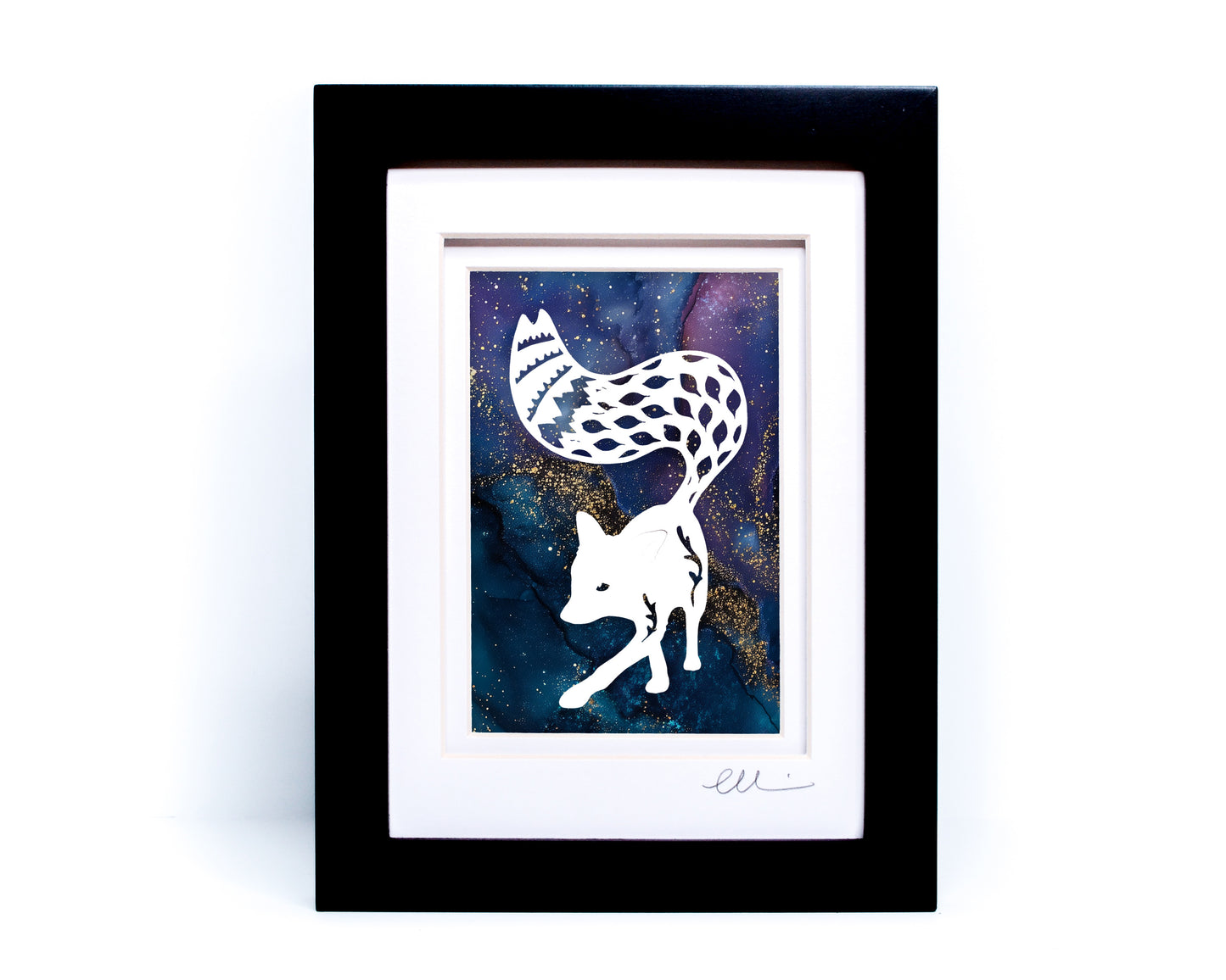 Forest Fox  Framed Papercut Shadowbox