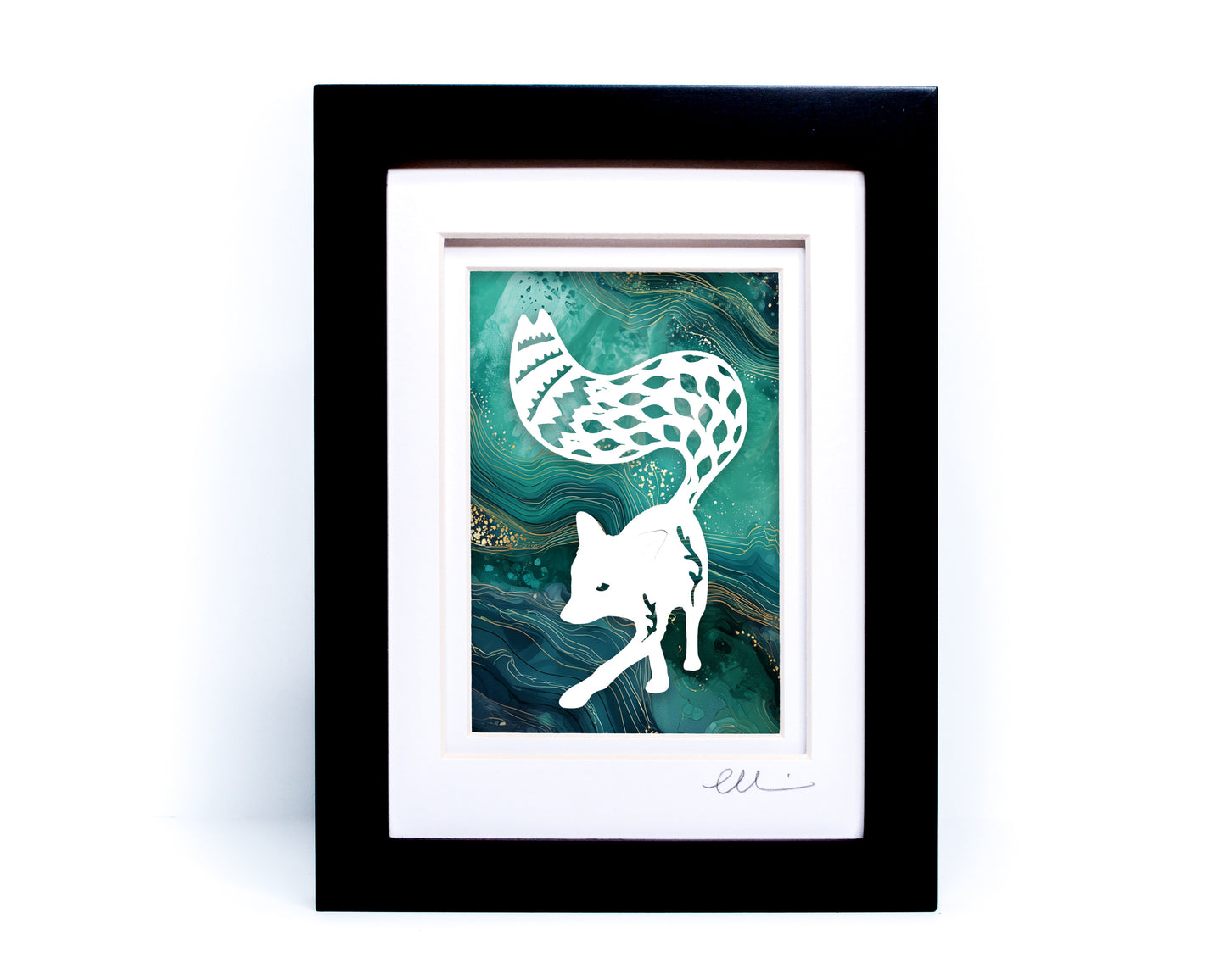 Forest Fox  Framed Papercut Shadowbox