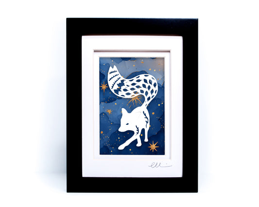 Forest Fox Framed Papercut Shadowbox