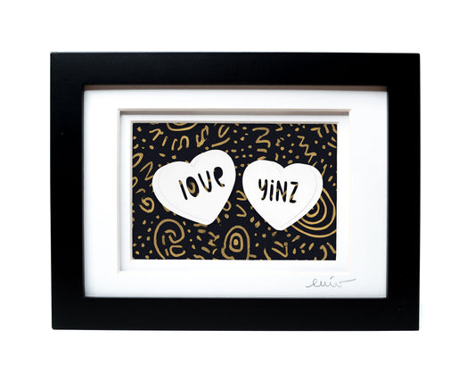Love Yinz — Framed Papercut Shadowbox · Original Signed Art