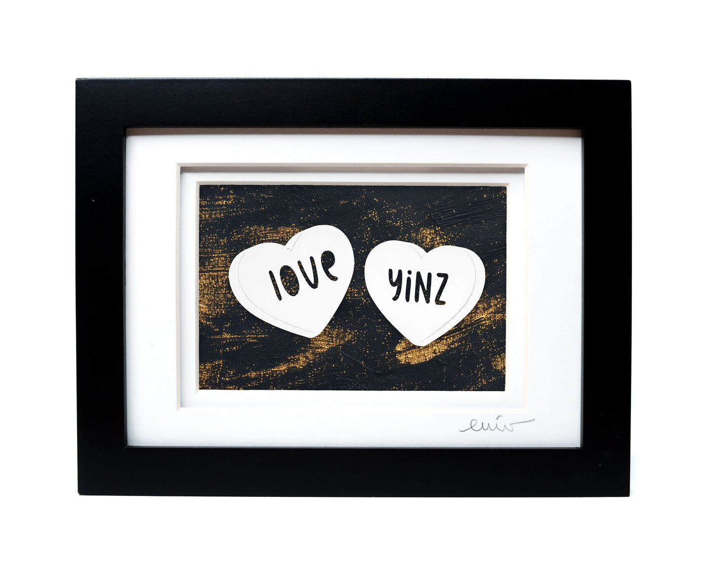 Love Yinz — Framed Papercut Shadowbox · Original Signed Art