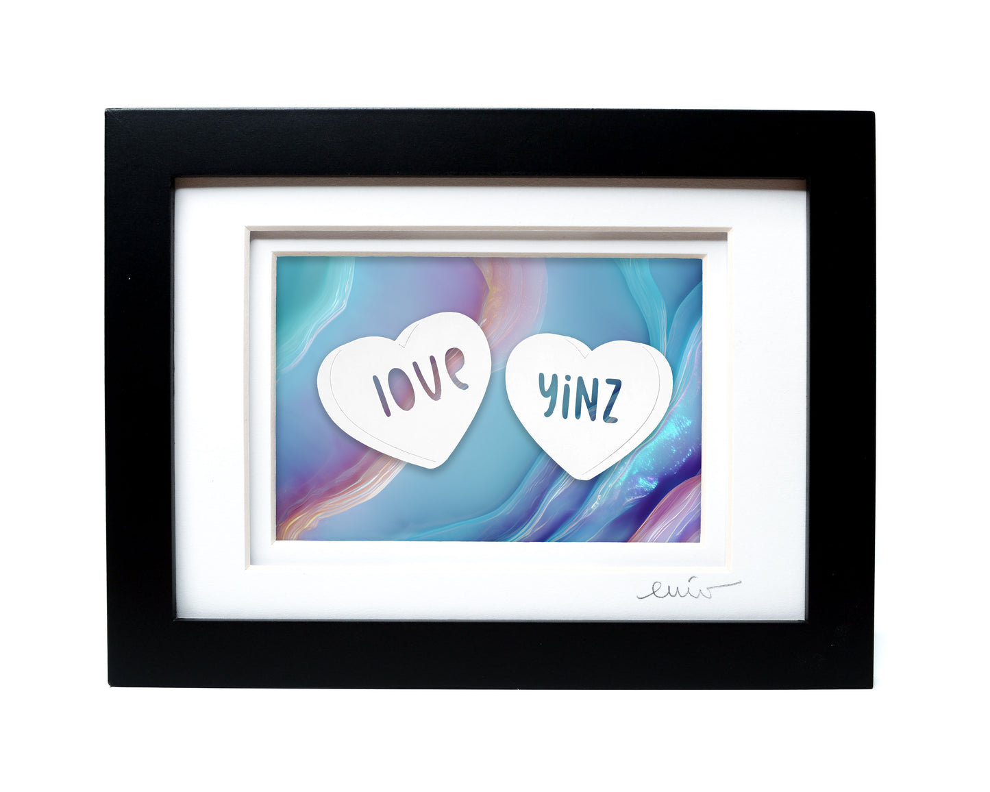 Love Yinz — Framed Papercut Shadowbox · Original Signed Art