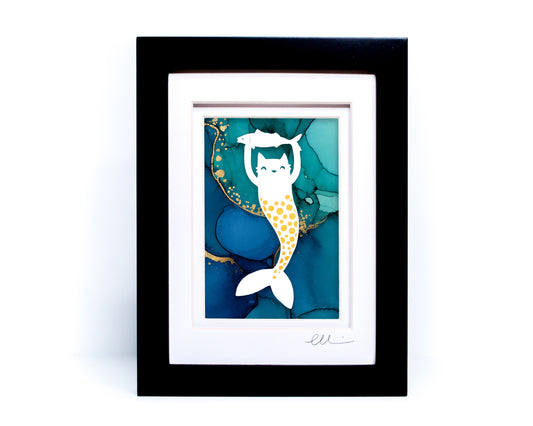 Mercat — Framed Papercut Shadowbox · Original Signed Art