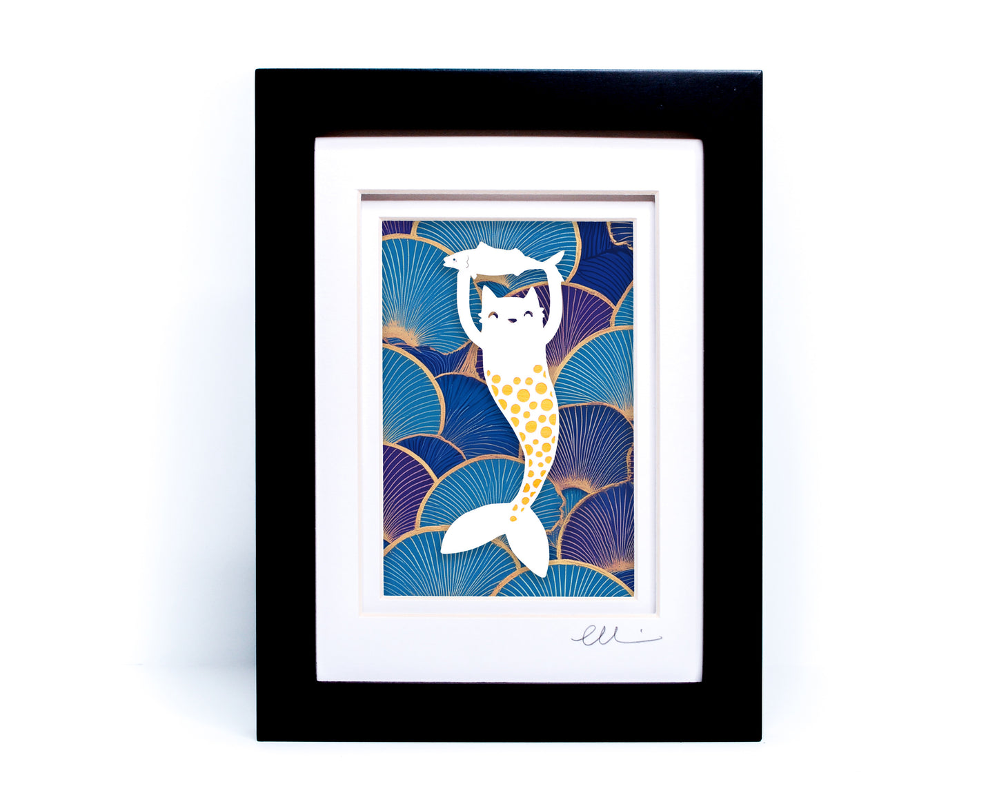 Mercat — Framed Papercut Shadowbox · Original Signed Art