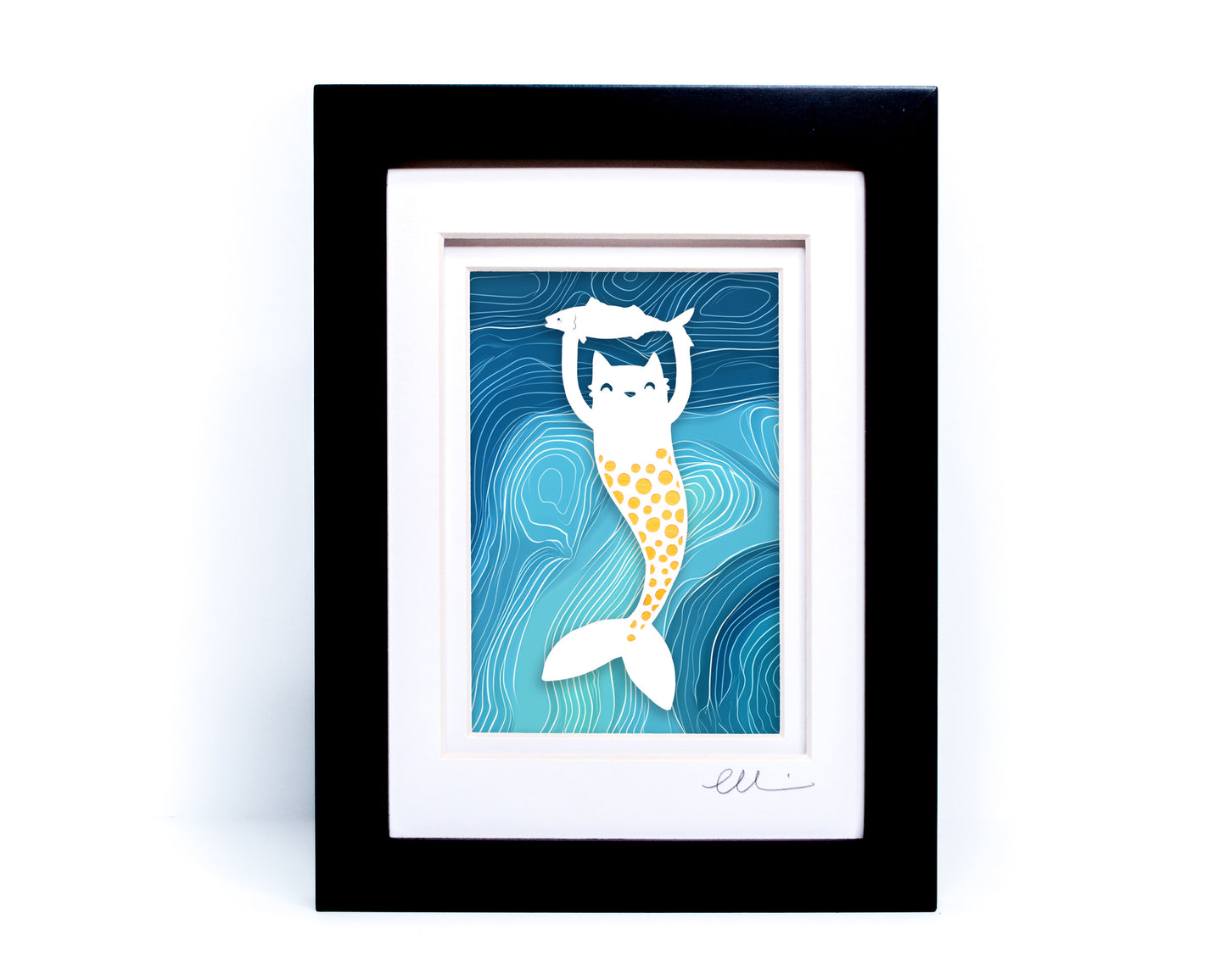 Mercat — Framed Papercut Shadowbox · Original Signed Art