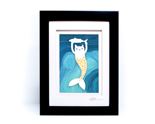 Mercat — Framed Papercut Shadowbox · Original Signed Art