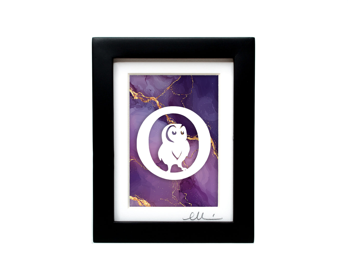 Owl — Framed Papercut Shadowbox · Original Signed Art