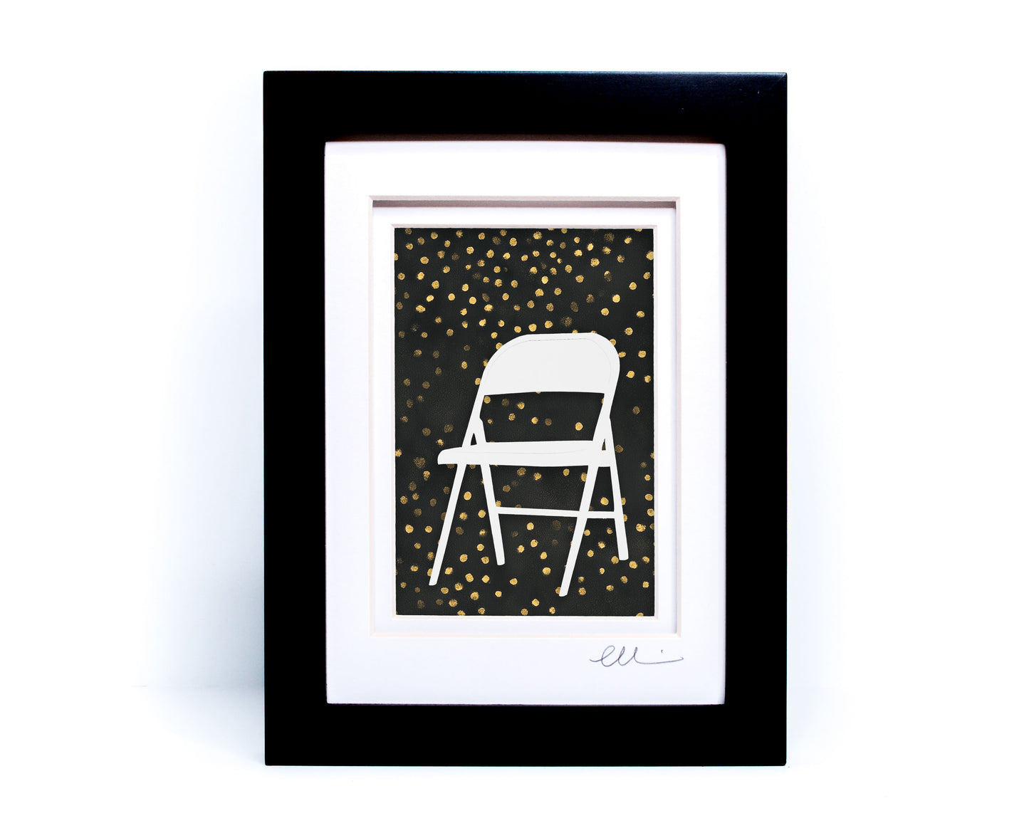 Parking Chair — Framed Papercut Shadowbox · Original Signed Art