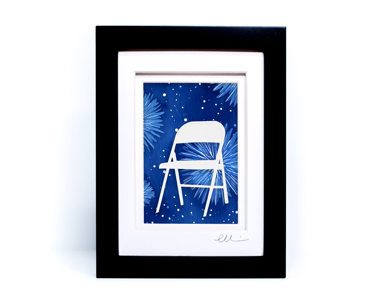 Parking Chair — Framed Papercut Shadowbox · Original Signed Art