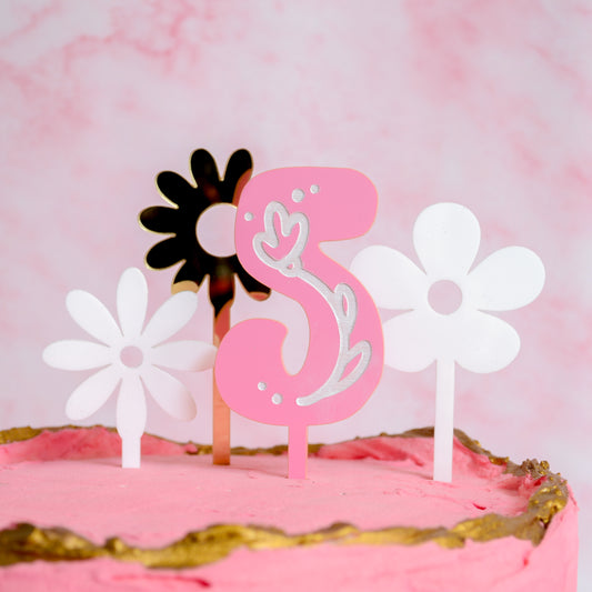 Bubble Number Cake Topper