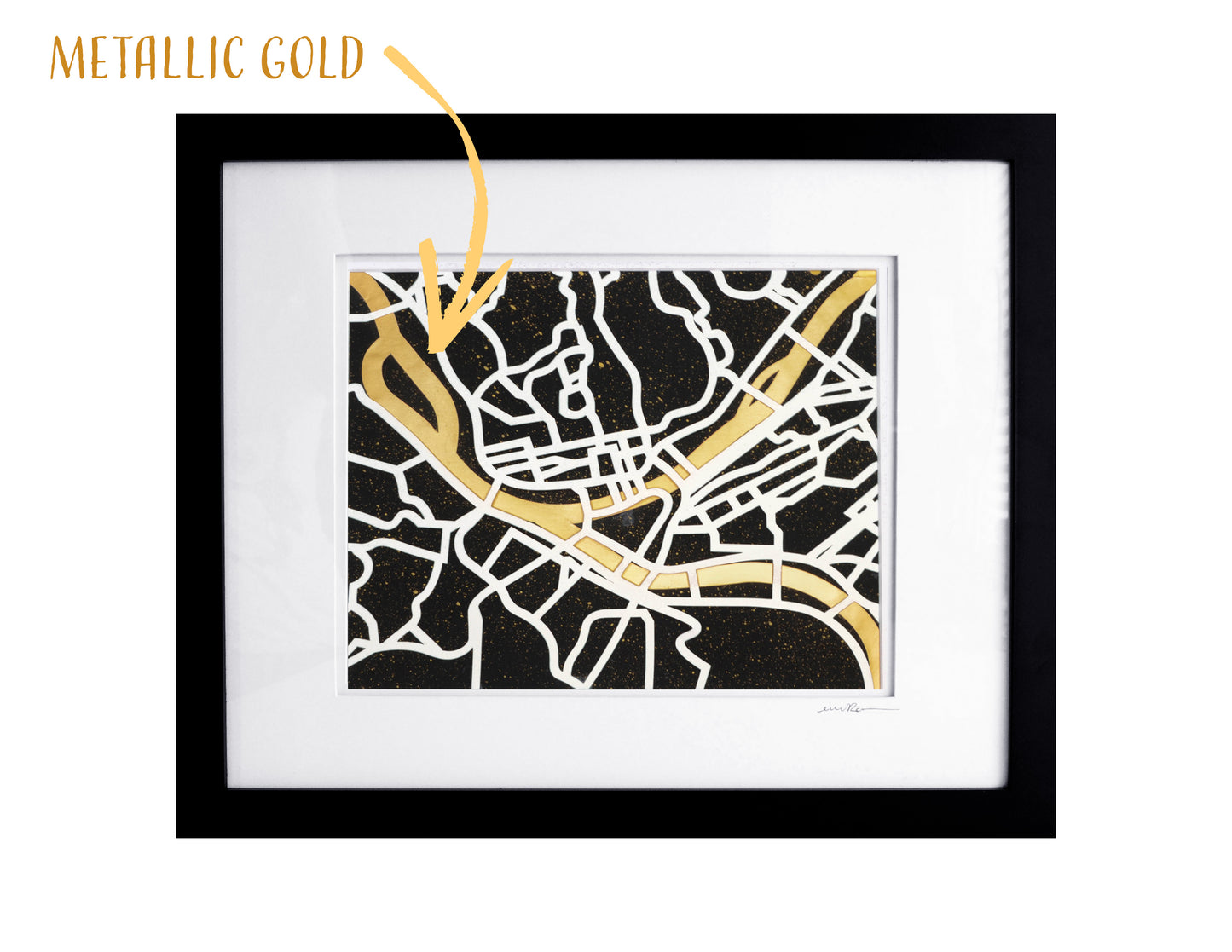 Three Rivers - Gold Splatter