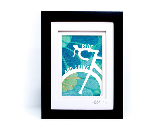 Ride and Shine — Framed Papercut Shadowbox · Original Signed Art
