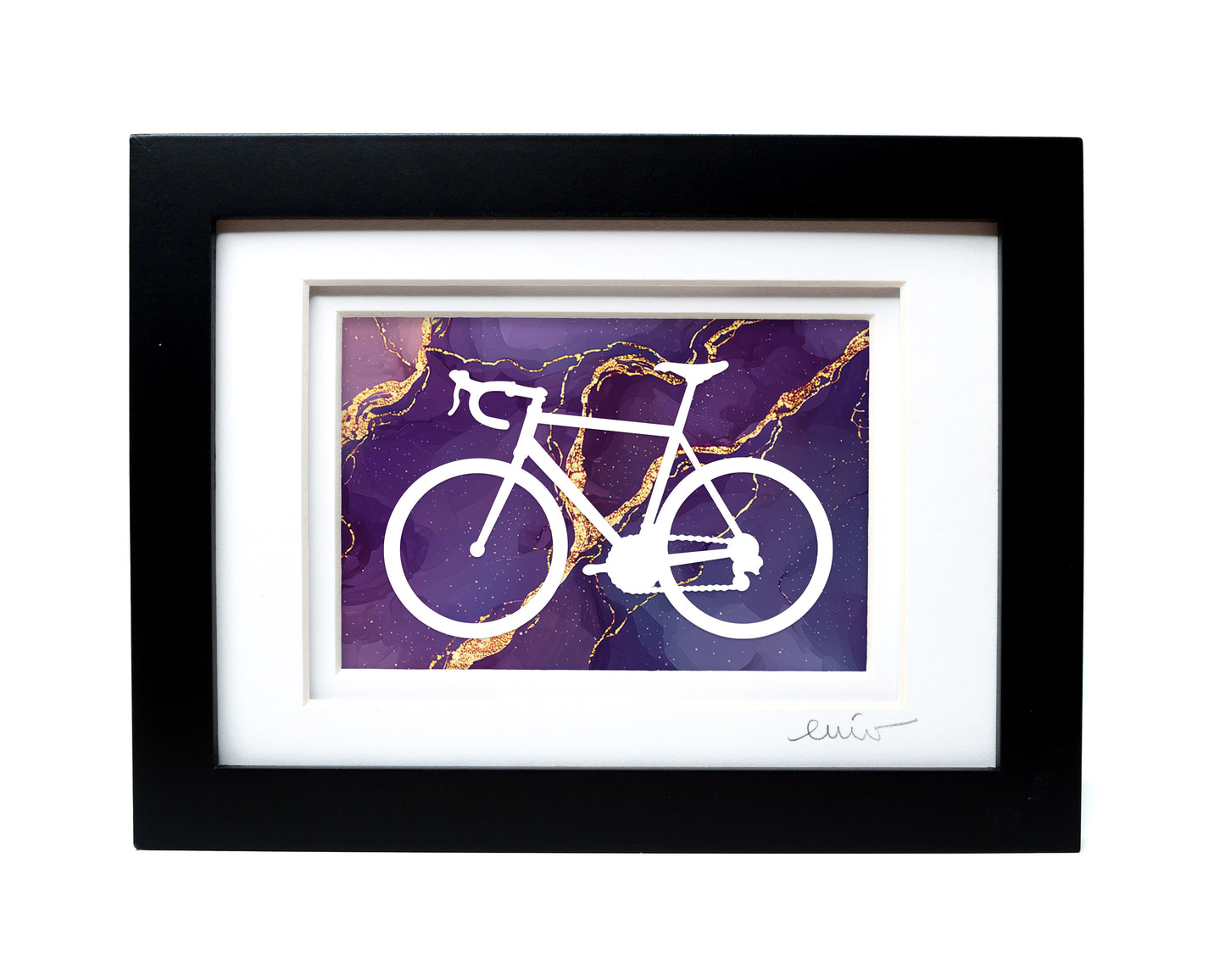 Road Bike — Framed Papercut Shadowbox · Original Signed Art