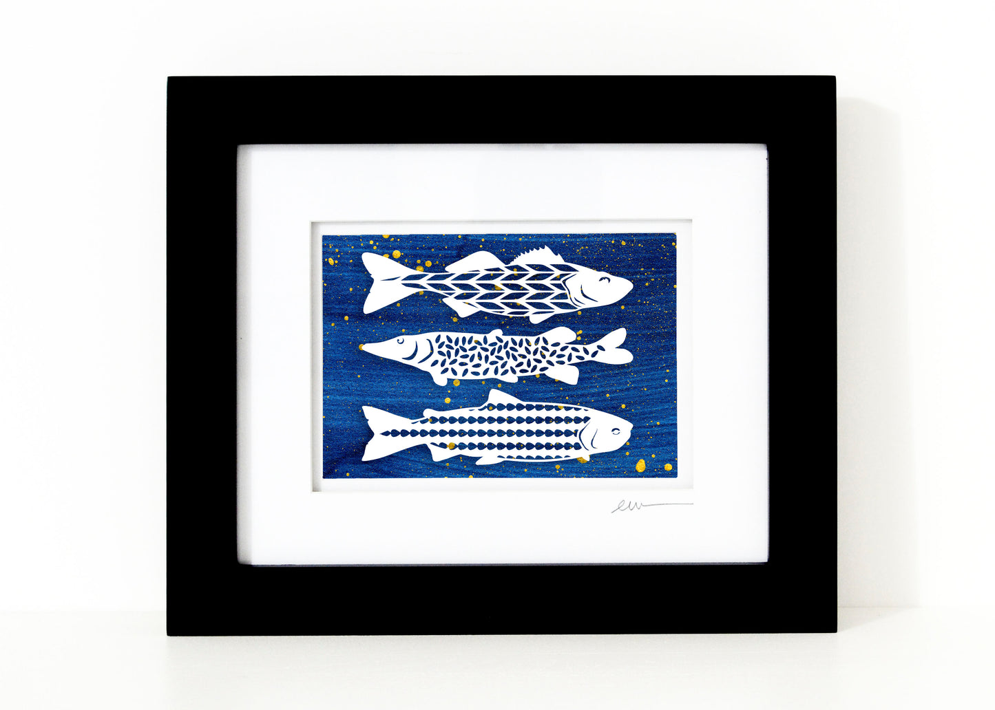 Three Fish Papercut
