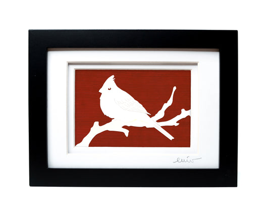 Winter Cardinal Papercut