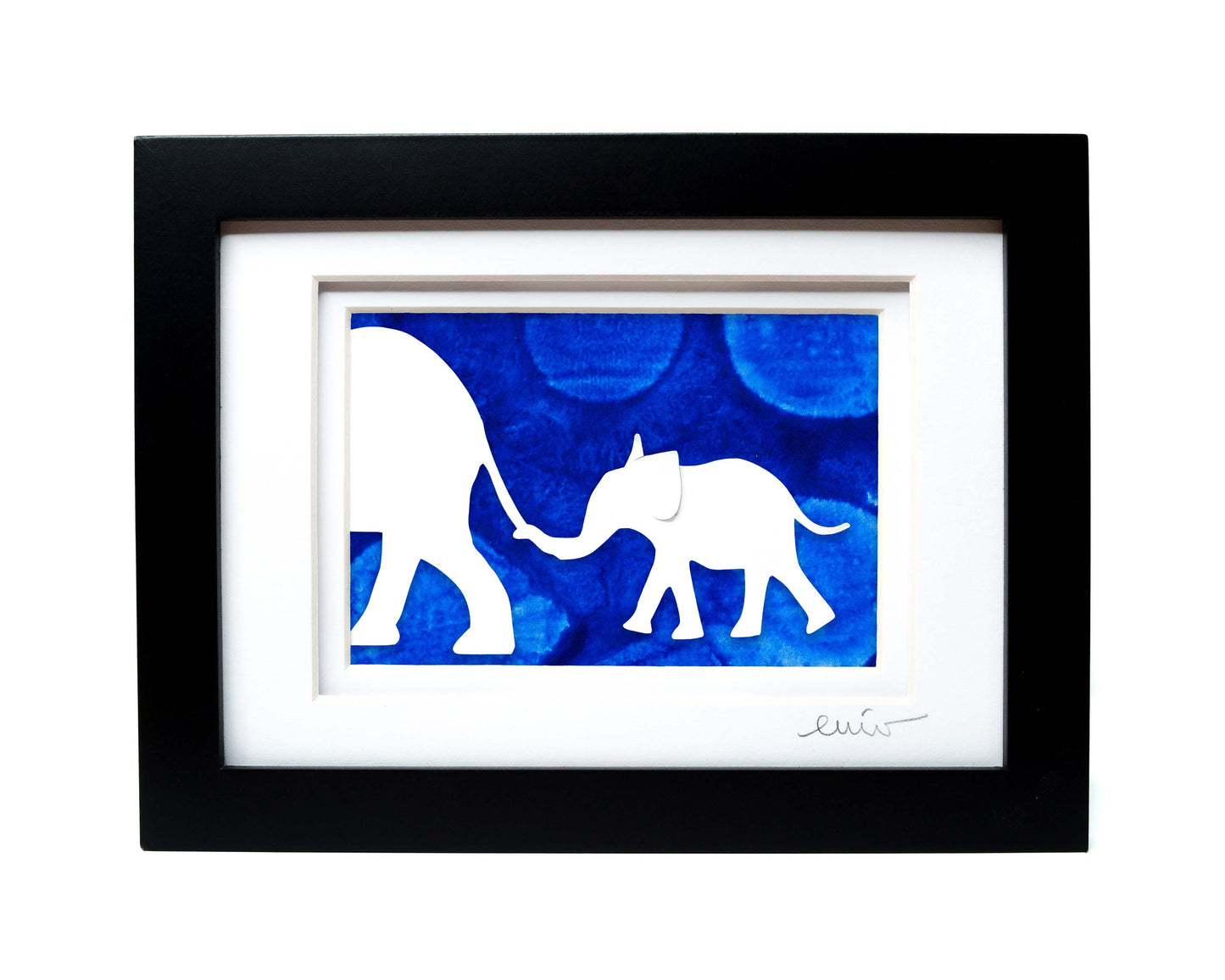 Elephant and Baby Papercut