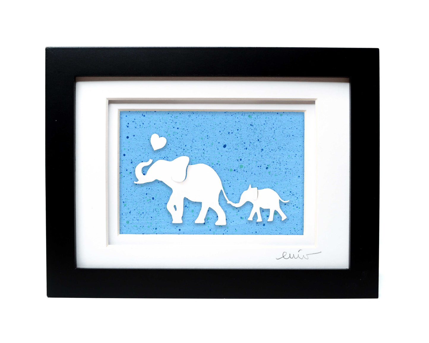Elephant and Baby Full Papercut