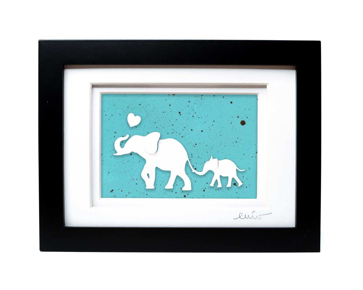 Elephant and Baby Full Papercut