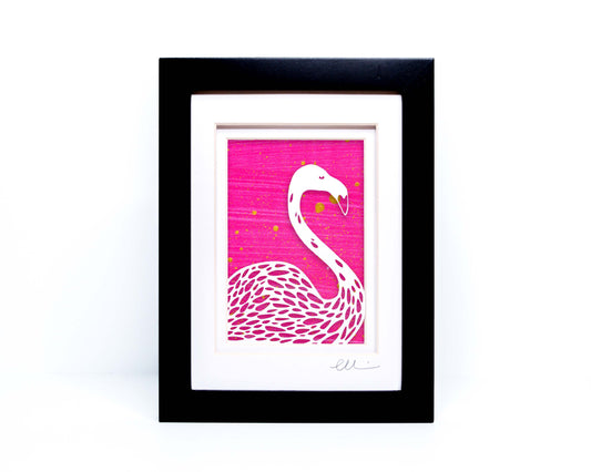 Flamingo Paper Cut