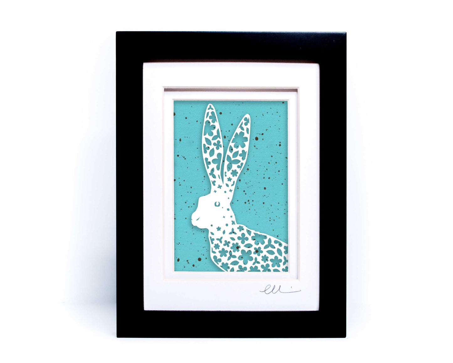 Flower Hare Papercut