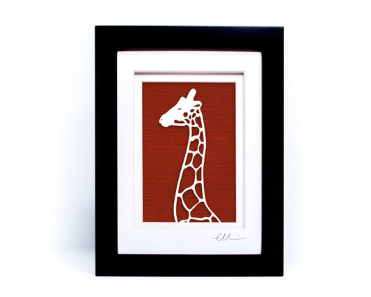 Giraffe Head Papercut