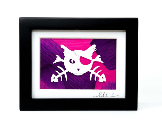 Pirate Cat Papercut