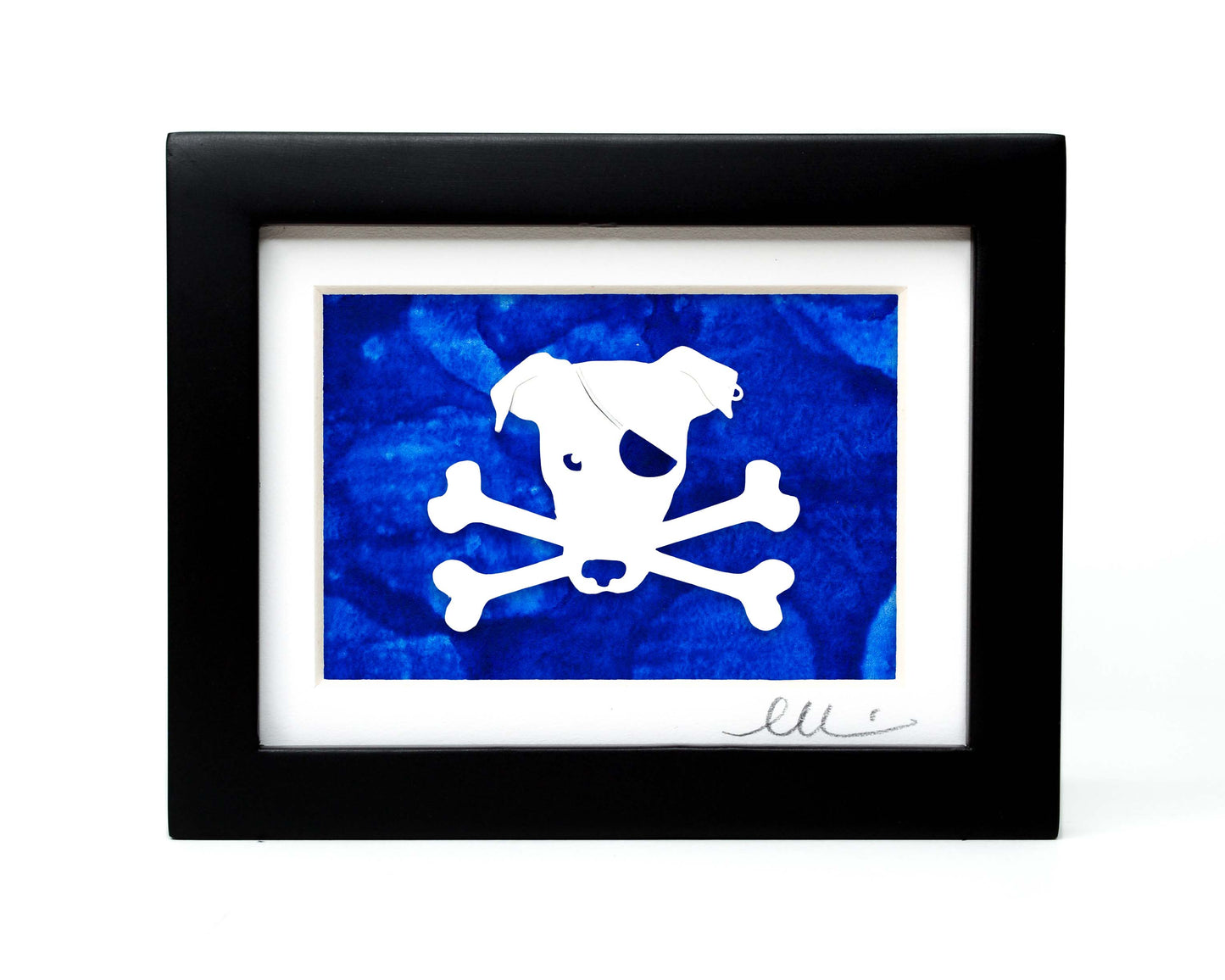Pirate Dog Papercut