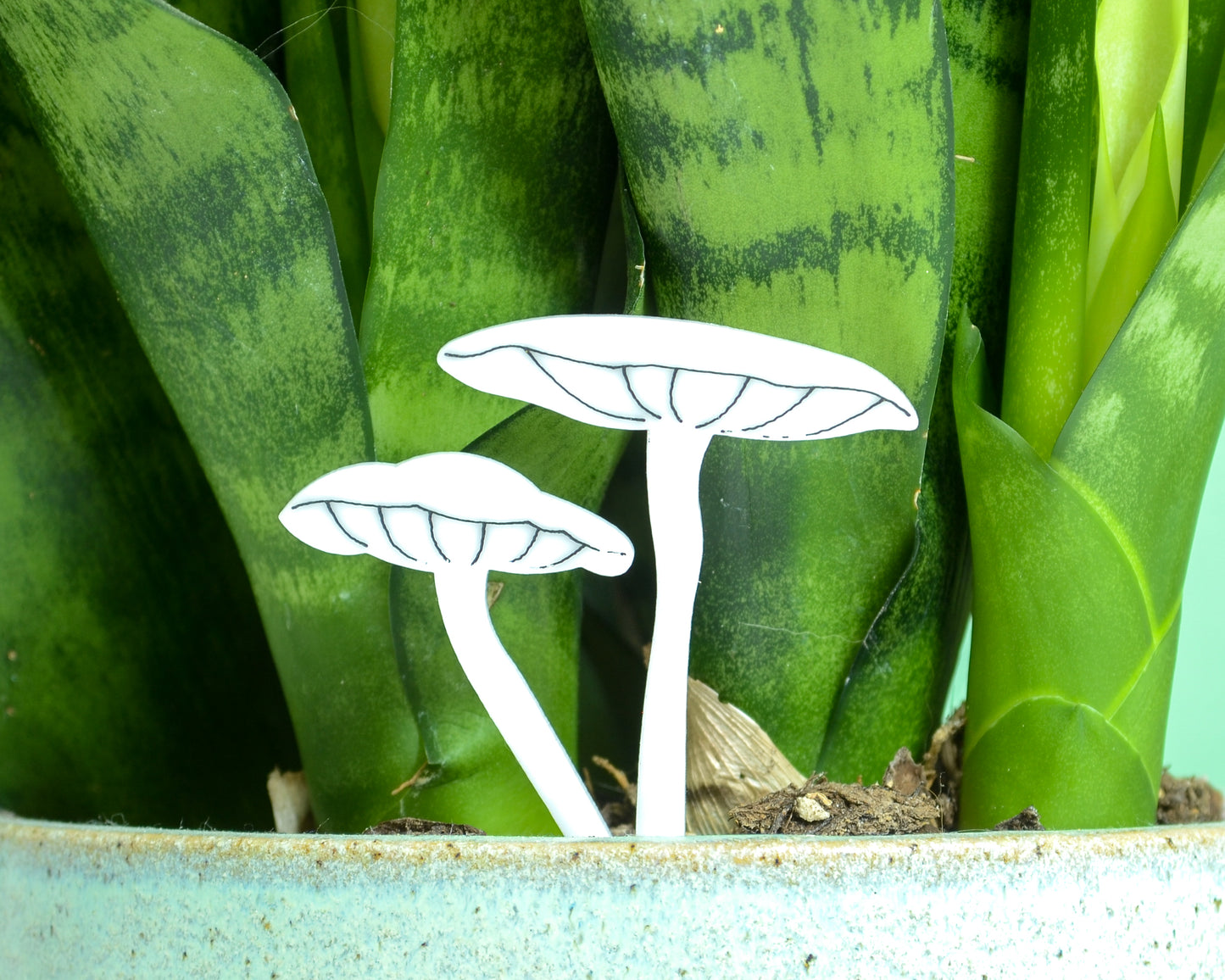 Mushroom plant stakes set of 6